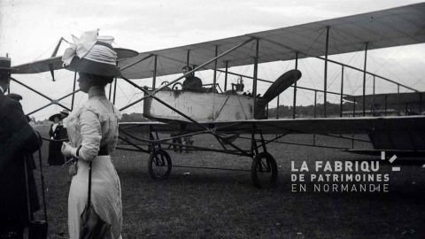 En quelle année précisément s'est déroulée  la semaine de l'aviation à Caen?